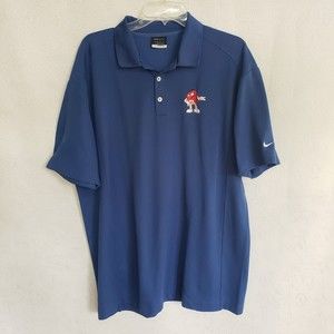 Nike Dri-Fit Men's Golf Polo Shirt Men's Size XL Blue W/ Embroidered Red M&M Guy